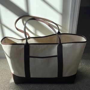 Club Monaco Large canvas and leather tote